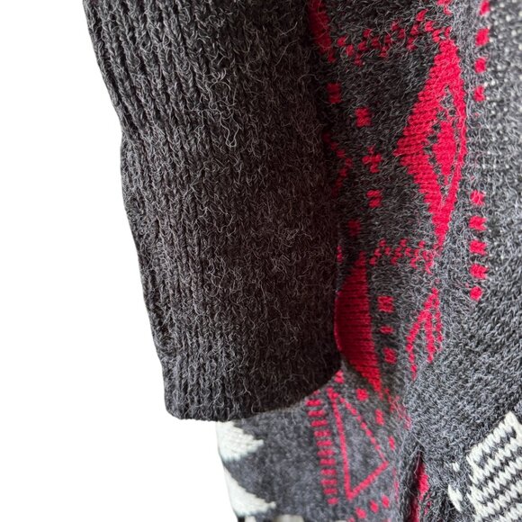 Charlotte Russe Y2K Southwestern Aztec Boho Style Fringe Cardigan Duster Open - Picture 9 of 16